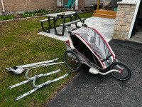 Double Chariot CX2 Double Bike Trailer with attachments