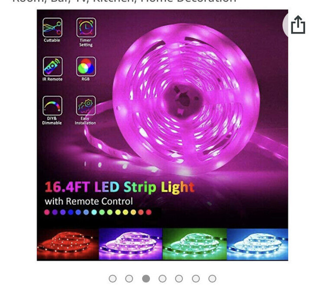 LED Strip Lights 20ft 6M Flexible Color Changing Led Lightsstrip in Other in Winnipeg - Image 3