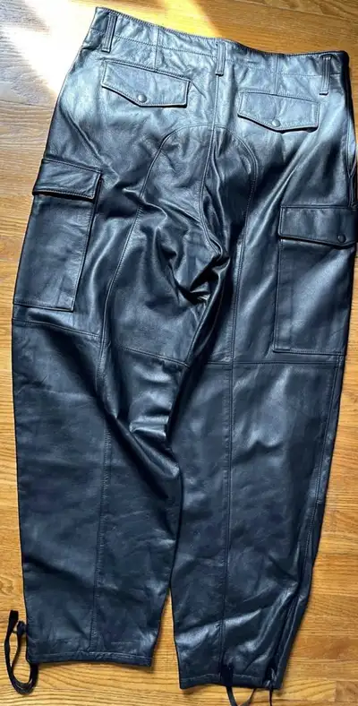 Northbound leather army fatigue pants, View more