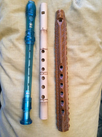 Recorder - Blue Yamaha -  1 Designed Wooden Flutes