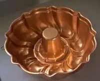 Vintage Aluminum Copper 10-Cup 10" Bundt Cake Pan/ Jello Mold