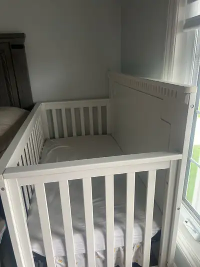 baby Crib with mattress and protector used rarely just like new, View more