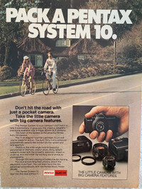 1980 Pentax Auto 110 Pocket Camera Original Ad 