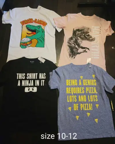 Boys size 10-12 short sleeve shirts (new with tag)$5 each, View more