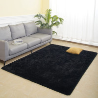 Carpet rug shaggy/Tapis moelleux 1,6x2m -Noir