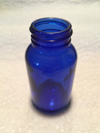 Vintage Small Cobalt Blue Bottle