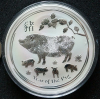 Perth Mint Lunar Pig 10oz Silver Coin