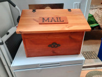 Large wood mailbox