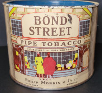 Vintage Philip Morris Bond Street Pipe Tbaco Tin