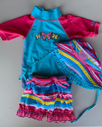 Toddler UV Skinz Swim Set with Reversible Sun Hat –12-18 mths