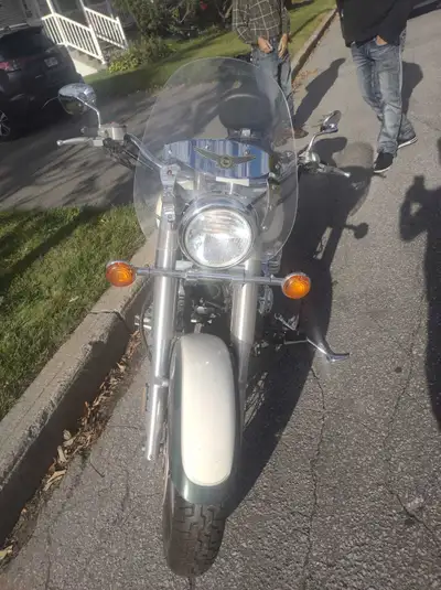 This is a well-loved Yamaha motorcycle, perfect for cruising. As you can see, it is used, but has be...