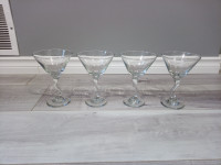 4 Brand New Libbey Z- Stem Martini Glasses