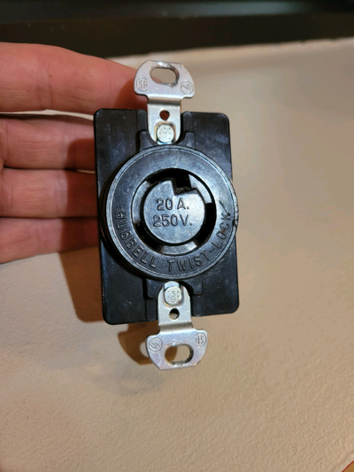 20A 250V twist-lock outlet, View more