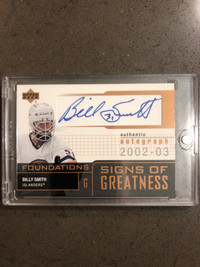 Billy Smith Signs Of Greatness Autographed Card 