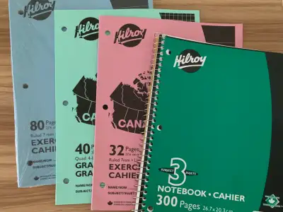 Lot de 6 cahiers Hilroy | 6 Hilroy notebooks set, View more