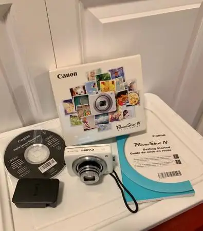 Rare Canon PowerShot N Compact Digital Camera White Boxed in Cameras & Camcorders in Burnaby/New Westminster - Image 5