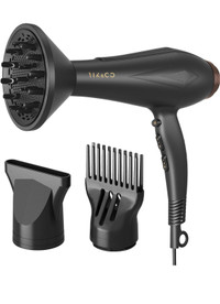Hair Dryer Blow Dryer with Diffuser Brush Comb Attachments Power