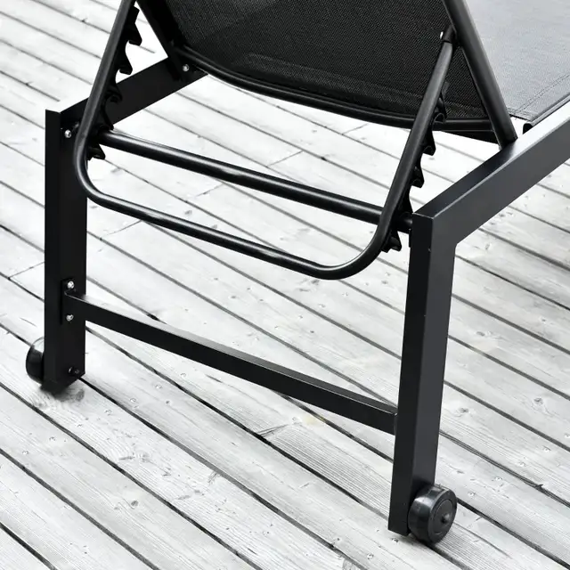 Outdoor Lounge Chair, Patio Lounger with 5-Position Reclining Ba in Patio & Garden Furniture in Markham / York Region - Image 10