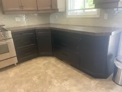 Kitchen is being remodelled so I I have a complete set of cabinets for sale, both upper and lower ca...