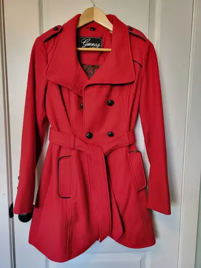 Red Guess Pea Coat - Medium, View more