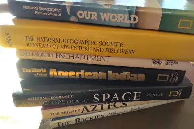 Variety of 9 HC National Geographic Books, Various Topics, View more