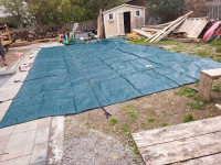 Used pool winter safety cover