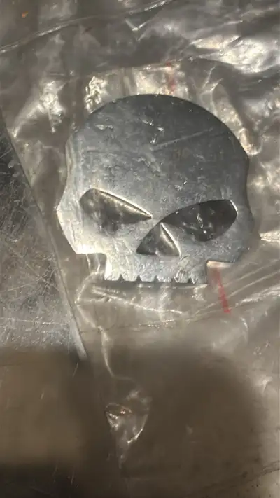 Add a touch of rebellious flair to your ride with this Harley-Davidson skull emblem. It's in new con...