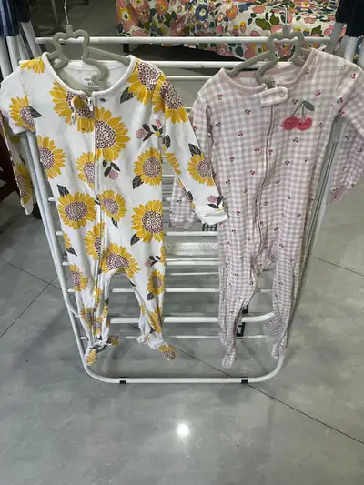 Carter's baby sleep outfits sunflower and cherry prints , View more
