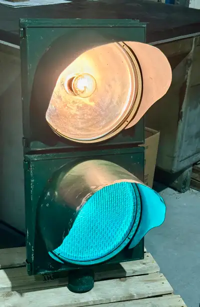 Vintage “Crouse-Hinds” Decommissioned Traffic Light (Metal), View more