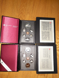 1987 & 1988 proof coin sets