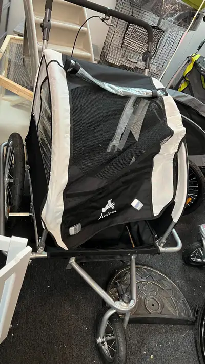 Elite II Dog Bike Trailer 2-In-1 Pet Stroller Cart Bicycle Wagon Cargo Carrier Attachment for Travel...