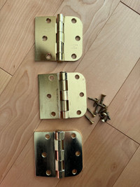 3” brass door hinges