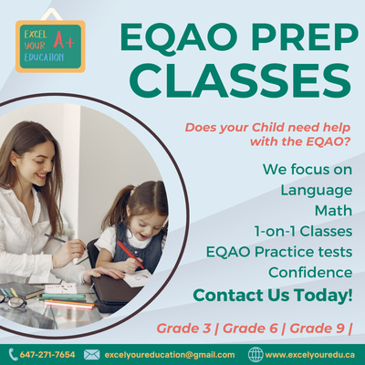 Excel Your Education has the BEST EQAO prep for Grades 3 6 and 9. With over 8 years of experience, o...