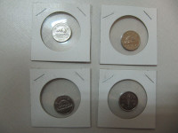 Classic 4pc Lot Of Canadian Nickels Years 1961. 1964, 1965, 2005