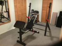 Weight bench and squat rack!