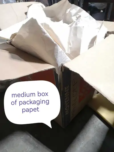 I'm selling a medium box of packaging paper, perfect for wrapping delicate items or filling empty sp...