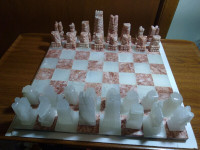 chess board set hand crafted Mexico 14X14 inches