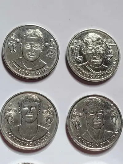 6 Lithuania 2011 Basketball Champions Coins. Price for All. See my other coins.