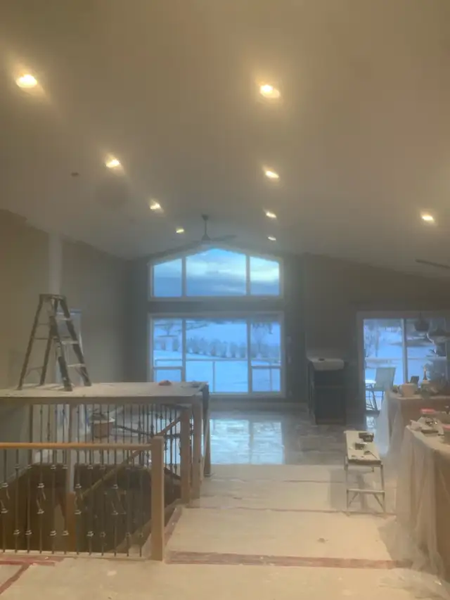 popcorn ceiling removal/ pot lights and lighting