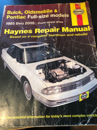 HAYNES 1985 -2005 BUICK OLDS AND PONTIAC FULL SIZE CARS # M0277