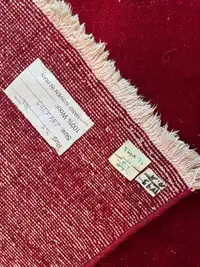 Magenta Red 8' x 5' Modern Handmade Wool Rug