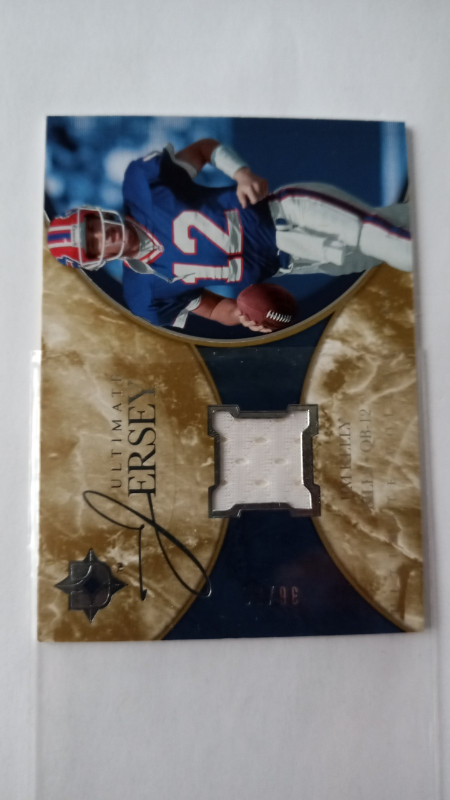 Jim Kelly 2006 Ultimate Collection Game Used Jersey Patch 36/99 in Arts & Collectibles in St. Catharines - Image 2