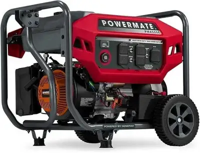 Brand New Powermate 4500 Watt Portable Generator. Part # PM4500E Generac Engine Electric start Up to...