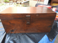 antique pine organization/tool box/treasure box vintage lock