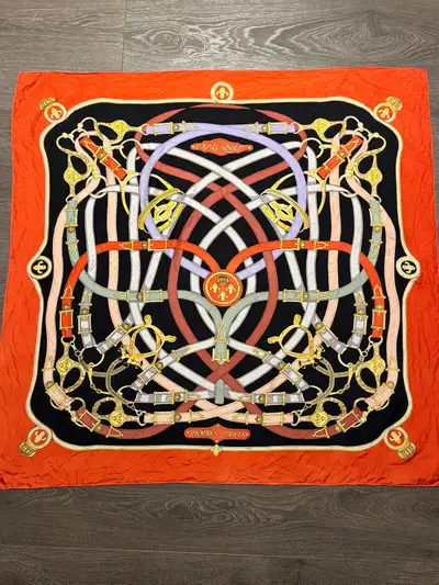 Hermès Paris Silk Scarf - "Cavalcadour" rare, View more