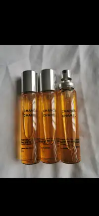 Chanel chance eau de toilette 3x20ml refill and spray 