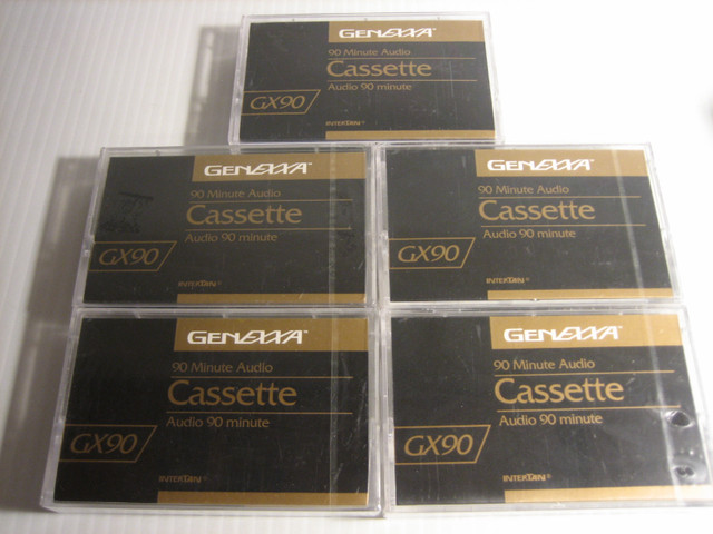 GENEXXA 90 MINUTE AUDIO CASSETTE 5 PACK GX90 in Stereo Systems & Home Theatre in London