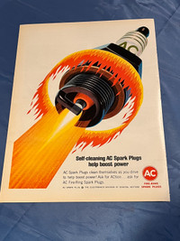 1969 AC Spark Plugs Original Ad
