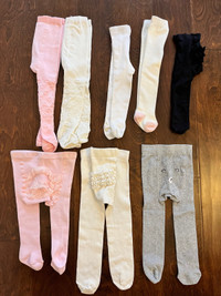 Lot of baby girl tights - EUC (approx age NB-1.5 yr)