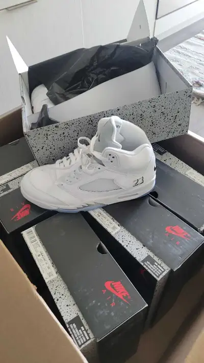 jordan 5 white metallic, View more